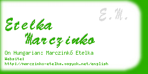 etelka marczinko business card