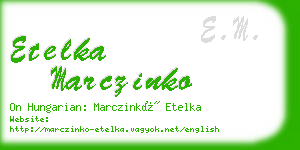 etelka marczinko business card
